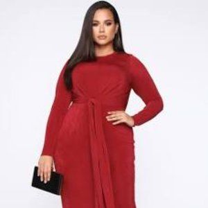 Tie Front Midi Dress